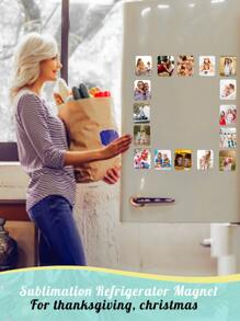 10 piezas de imanes en blanco para sublimación - Producto en blanco para sublimación para imanes personalizados de refrigerador para la cocina y la oficina (rectángulo) - Mejores regalos para cumpleaños, decoración escolar, sorpresa escolar, decoración de dormitorio, vuelta al cole - Blanco - Ver 5