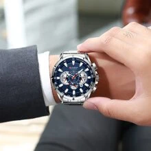 Curren Men's Multifunctional Chronograph Waterproof Stainless Steel Watch