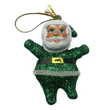 6pcs/set Mini Green Santa Claus Pendant, Suitable For Party And Christmas Atmosphere Decoration - Green - View 2