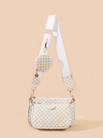 3入組幸運三葉草圖案斜肩包