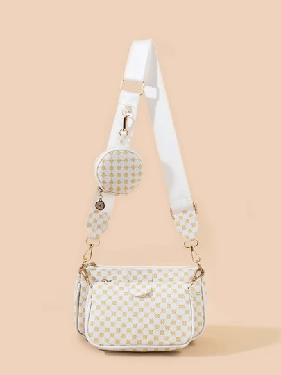 3pcs/set Lucky Clover Pattern Crossbody Bag