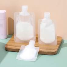 1入組旅行裝液體分配袋帶噴嘴適用於化妝品、洗髮水、護膚品樣品、翻蓋包裝袋 - 白色 - 查看 2