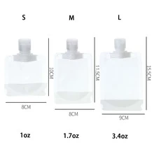 1入組旅行裝液體分配袋帶噴嘴適用於化妝品、洗髮水、護膚品樣品、翻蓋包裝袋 - 白色 - 查看 6