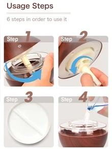 1pc Portable ABS Humidifier, Modern Wooden Pattern Flower Vase Design Desktop Atomizer Hydrating Device For Home