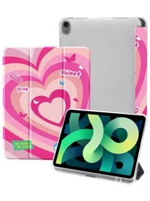 Heart Pattern Case Compatible With iPad - Multicolor - View 2