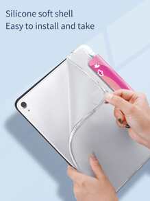 Heart Pattern Case Compatible With iPad - Multicolor - View 3