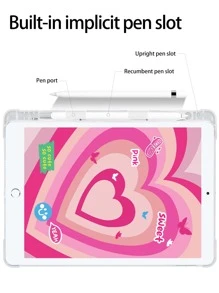 Heart Pattern Case Compatible With iPad - Multicolor - View 4