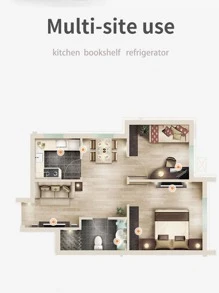 儿童冰箱锁柜门方形锁 - 白色 - 查看 5