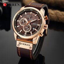 1 Miếng Đa chức năng Đồng hồ bấm giờ Không thấm nước Da Nam Đồng hồ - Hoa hồng vàng - Xem 4
