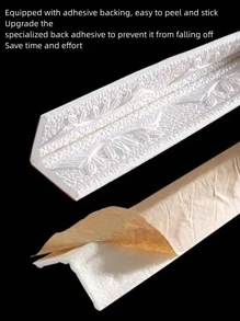 1pc Self-adhesive Foam Crown Molding For Ceiling And Wall Decoration, Protecting The Edges From Collision - White - View 7