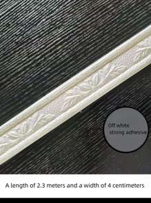 1pc Self-adhesive Foam Crown Molding For Ceiling And Wall Decoration, Protecting The Edges From Collision - White - View 8