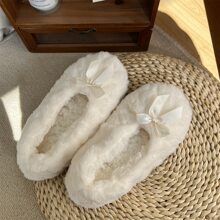 6 Màu sắc Đáy mềm Không trượt Quần lọt khe Đối với phụ nữ Với Nút bướm , Mùa Đông Ấm áp , Thai sản Hậu sản Hơn Nhung - trắng - Xem 5