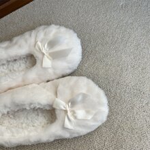 6 Màu sắc Đáy mềm Không trượt Quần lọt khe Đối với phụ nữ Với Nút bướm , Mùa Đông Ấm áp , Thai sản Hậu sản Hơn Nhung - trắng - Xem 2