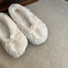 6 Màu sắc Đáy mềm Không trượt Quần lọt khe Đối với phụ nữ Với Nút bướm , Mùa Đông Ấm áp , Thai sản Hậu sản Hơn Nhung - trắng - Xem 3