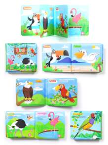 1入組孩子們的浴室玩具乙烯-乙酸乙烯共聚物橡膠照片書-鳥設計