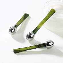1支滾輪眼霜塗抹器,雙頭面部按摩工具,用於家庭護膚治療,緩解浮腫皺紋,聖誕老人放在襪子裡送女性 - 墨綠色 - 查看 5