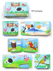 1入組孩子們的浴室玩具乙烯-乙酸乙烯共聚物橡膠照片書-鳥設計