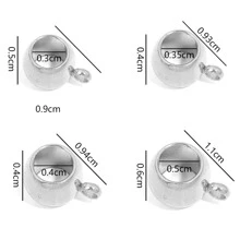 10入組不銹鋼球波珠連接器配件,魅力孔手鐲項鍊吊墜diy珠寶配件手鐲吊墜 - 銀色 - 查看 5