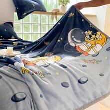 1入組宇航員藍色的法蘭絨雙面絨毯 - 彩色 - 查看 4