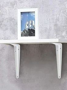 Kit 2 Suporte Prateleira Mão Francesa Suporte Para Prateleira Reutilizável A9-30 - Branco - Visão 2