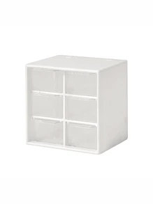 1 cái/2 cái/4 cái - Hộp đựng đồ để bàn bằng da trong suốt, nhiều màu sắc, kiểu dáng nữ tính, hộp sắp xếp đồ dùng nhỏ, dung tích lớn, hộp đựng đồ kiểu ngăn kéo với 9 ngăn/6 ngăn, 3 lựa chọn màu sắc, vật dụng cần thiết cho mùa tựu trường. - trắng - Xem 10