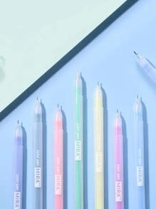 12pcs Mixed Color Gel Pen, Simple Portable Gel Rollerball Pen For Office, School Student, Writing, Painting