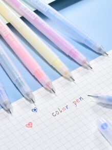 12pcs Mixed Color Gel Pen, Simple Portable Gel Rollerball Pen For Office, School Student, Writing, Painting