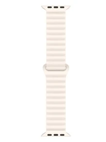 1入組莫蘭迪漸變色Apple Watch手環，強力磁性閉合，適用於Apple Watch 38mm、40mm、41mm、45mm、44mm、42mm、47mm，莫蘭迪色系，簡潔、大氣、親膚、彈性、透氣、時尚且流行，兼容Apple Watch Ultra系列Ultra 9、8、7、6、5、4、3、2、1和SE，適用於女士和男士智能手錶配件 - 米色 - 查看 4