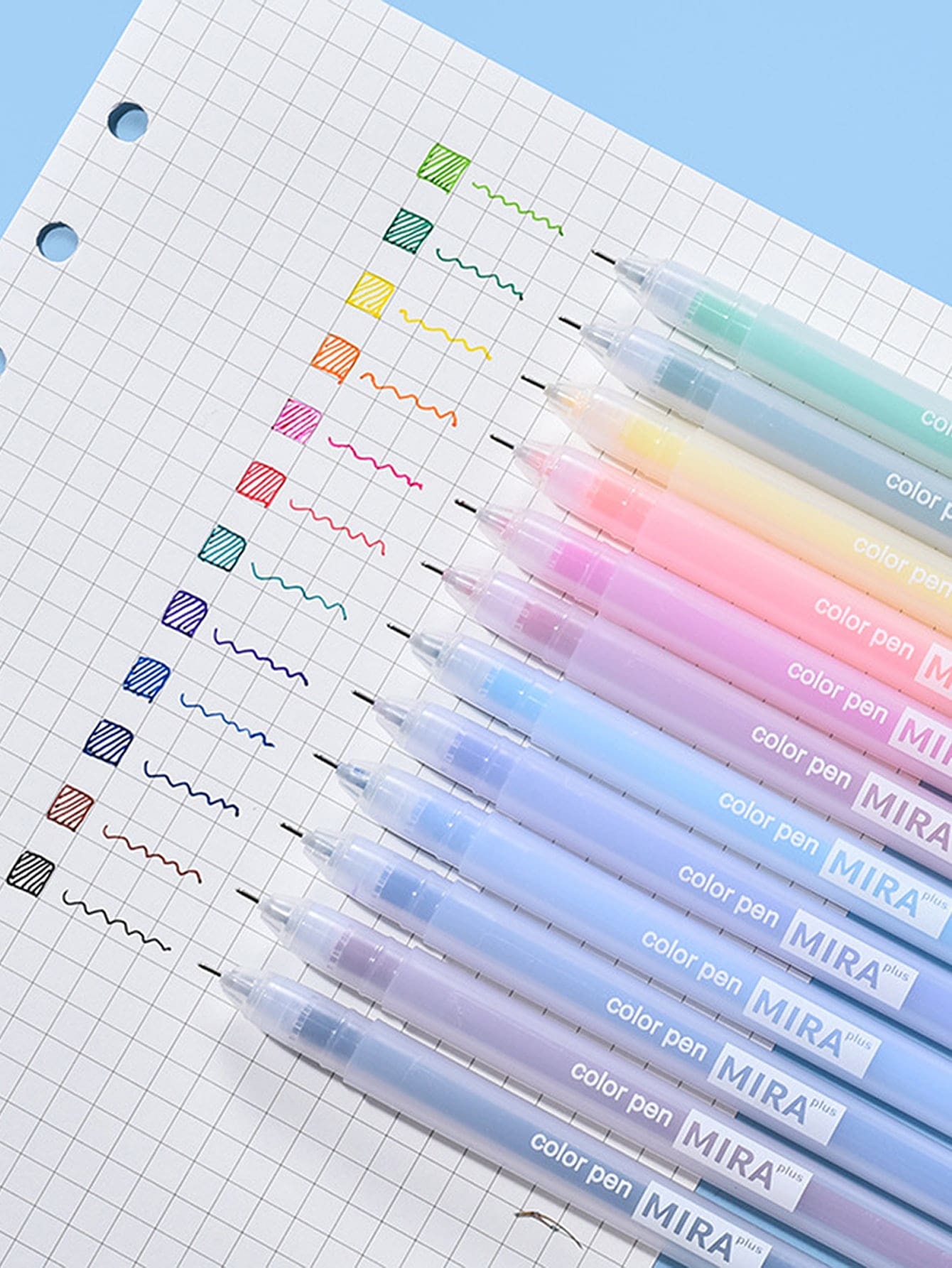 12pcs Mixed Color Gel Pen, Simple Portable Gel Rollerball Pen For Office, School Student, Writing, Painting