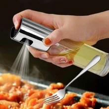 燒烤油噴頭,玻璃油醋瓶帶泵燒烤刷,廚房油分配器,適用於燒烤、烹飪、烤肉、燒烤