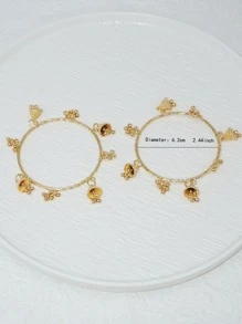 Vòng đeo tay trang trí chuông hợp kim và hạt Ccb hợp thời trang châu Âu và Mỹ, thích hợp để đeo hàng ngày - Vàng - Xem 3