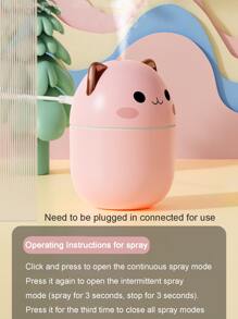 1入組卡通貓設計書桌加濕器