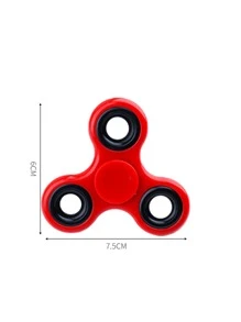 1 pieza Spinner de mano de tres hojas de estilo aleatorio, juguete antiestrés - Rojo - Ver 7