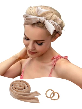 Heatless Curling Rod Headband, No Heat Curl Ribbon With Scrunchies, Sleeping Curls Ribbon Hair Rollers, Natural Soft Wave DIY Hair Rollers Styling Tool ,Hair Rollers,Heatless Curls,Hair Curler,Hair Products And Accessories For Barber Salon Beauty Travel Essentials