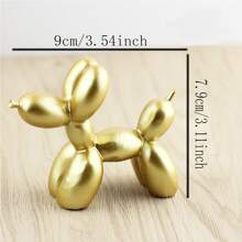 1pc Fashionable And Simple Balloon Dog Ornament - Gold - View 4