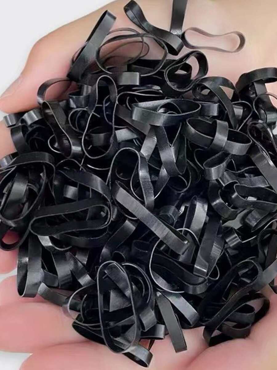 450pcs Thick Black Hair Ties For Adults And Women, Elastic Rubber Bands For Long Lasting Hair Support Casual Ponytail Holders, Hair Bobbles ,Gym Sport Outfit ,Hair Rope Hair Accessories Head Accessories