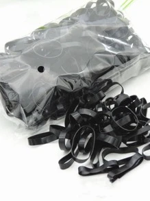 450pcs Thick Black Hair Ties For Adults And Women, Elastic Rubber Bands For Long Lasting Hair Support Casual Ponytail Holders, Hair Bobbles ,Gym Sport Outfit ,Hair Rope Hair Accessories Head Accessories