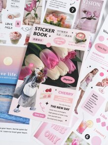 4 sets con patrón mixto clasificado creativo multipropósito decorativo Pegatina para DIY cuenta de mano Decoración - Multicolor - Ver 7