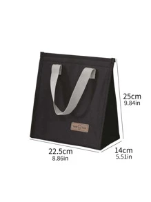 1 túi đựng đồ ăn trưa xách tay - màu đen - Xem 7