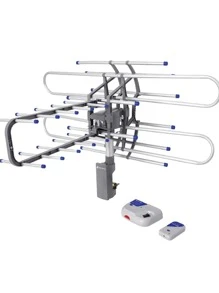 Antena aérea para tv, giratoria 360 grados a control remoto 48115 Volteck - Plateado - Ver 2