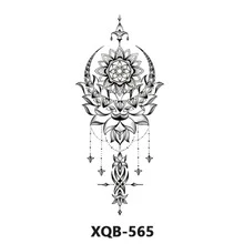 1 件防水临时纹身贴纸蛇龙玫瑰花闪光纹身鹰骷髅人体艺术手臂假袖纹身女士男士 - 紅色 - 查看 9