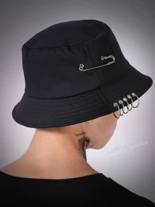 Men Bucket Hat - Black - View 2
