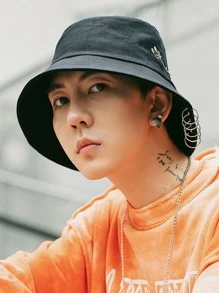 Men Bucket Hat - Black - View 3