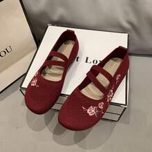 Women's Flat Shoes, Flats - Red - View 4