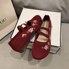 Women's Flat Shoes, Flats - Red - View 3