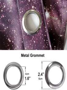 2片/組遊戲科技印花遮光窗簾,適用於臥室和客廳,尺寸為41.3英寸 X 90.5英寸 - 杏色 - 查看 4