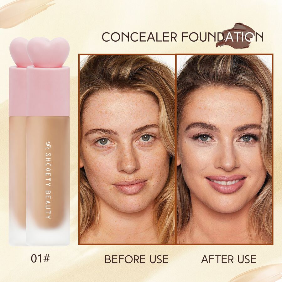 30ML control de aceite & Corrector Base de maquillaje líquida , natural cobertura , de larga duración , adecuado para uso diario - 01 - Ver 1