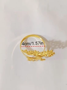 6 Peças Anéis De Guardanapo De Decoração De Mesa, Porta-guardanapos Criativos - Dourado - Visão 2