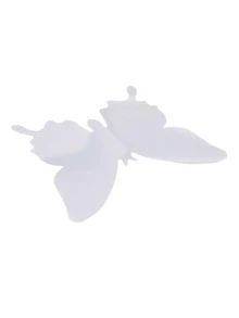 1pc Silver Mirror Surface 3d Plastic Butterfly Wall Sticker For Tv Background Wall Ceiling Decoration Creative Mural Decal - Silver - View 6
