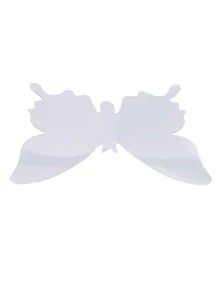 1pc Silver Mirror Surface 3d Plastic Butterfly Wall Sticker For Tv Background Wall Ceiling Decoration Creative Mural Decal - Silver - View 4